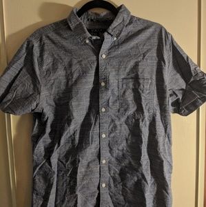 Chambray-style short sleeve button up